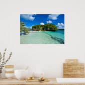 Poster Îlot rocheux sur la plage (Cuisine)
