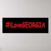 Poster "#iLoveGEORGIA " Joli design. Acheter maintenant (Devant)