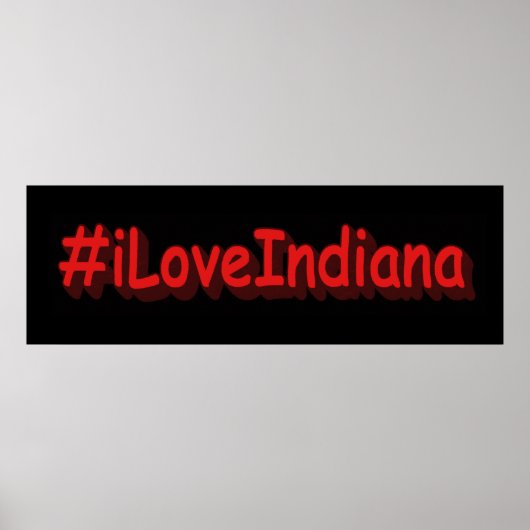 Poster "#iLoveIndiana " Conception sympa. Acheter mainten (Devant)