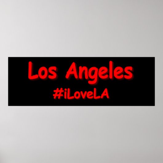 Poster "#iLoveLA" Joli design. Acheter maintenant (Devant)
