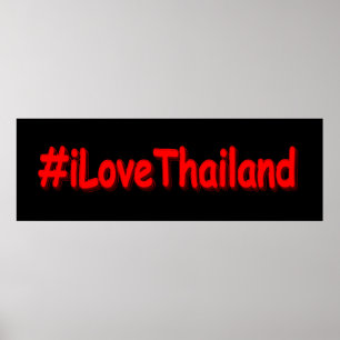 Poster "#iLoveThailand" Sympa Design. Acheter maintenant