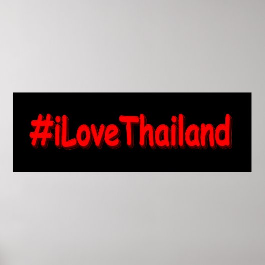 Poster "#iLoveThailand" Sympa Design. Acheter maintenant (Devant)