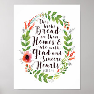 Poster Ils Brossent le pain dans leurs maisons Art Print