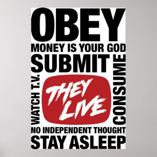 Poster Ils Live ObeyEnvoyer des messages thématiques