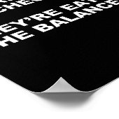 Poster Ils mangent les chèques. Ils mangent les lances. (Coin)