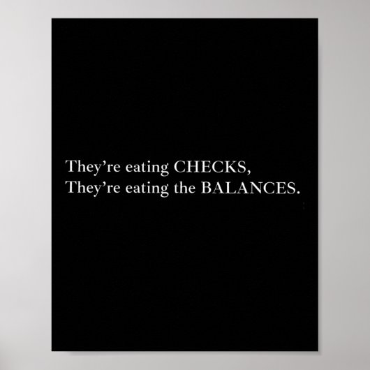 Poster Ils mangent les chèques qu'ils mangent le Balan (Devant)