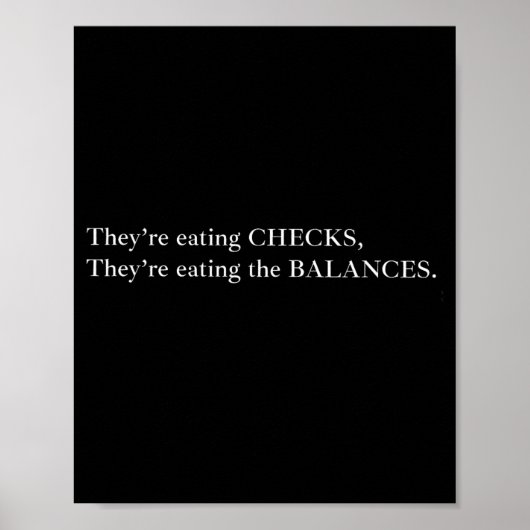 Poster Ils mangent les chèques qu'ils mangent le Balan (Devant)