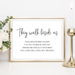 Poster Ils marchent à nos côtés Poème de mariage commémor