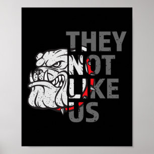Poster Ils Ne Nous Aiment Pas Drôle Bulldog Football Amér