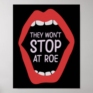 Poster Ils ne s'arrêteront pas au féminisme de Roe Fémini