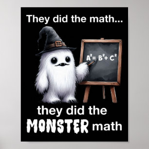 Poster Ils ont fait le calcul de monstre Yeti drôle Hallo