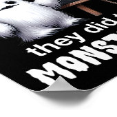 Poster Ils Ont Fait Le Math Monster Yeti Funny Halloween (Coin)