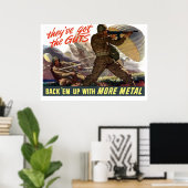 Poster Ils ont le ventre — 2ÈME GUERRE MONDIALE (Bureau à domicile)