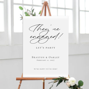 Poster Ils sont fiancés Bienvenue à la fête de fiançaille