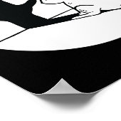 Poster ILY Rabbit ASL Geste MAIN Sourde Perte d'audition  (Coin)