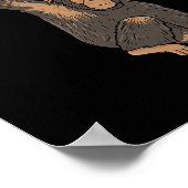 Poster ILY Singe ASL Geste MAIN Sourde Perte d'audition a (Coin)