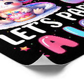 Poster I'm 7th Birthday Girl Cute Axolotl 7 Year Old Bday (Coin)