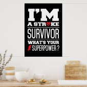 Poster I'm A Stroke Survivor. What's Your Superpower? (Cuisine)
