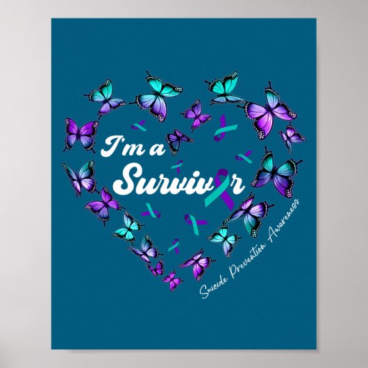 Poster I'm A Survivor Suicide Prevention Awareness Butter (Devant)