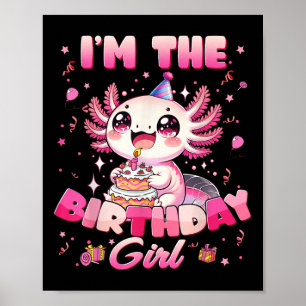 Poster Im Anniversaire Famille Axolotl Correspondance Par