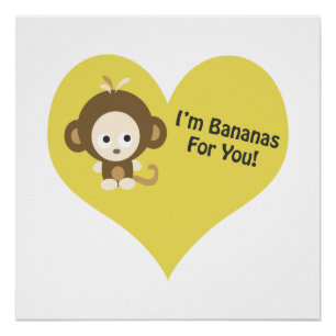 Poster Im Bananas pour singe