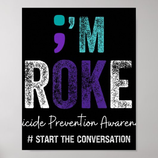 Poster Im Broken Im Ok Suicide Prevention 2024 (Devant)
