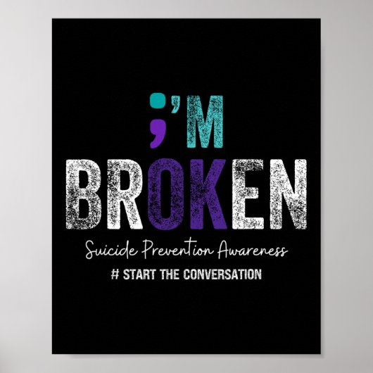 Poster I'm Broken I'm Ok Suicide Prevention 2024 1 (Devant)