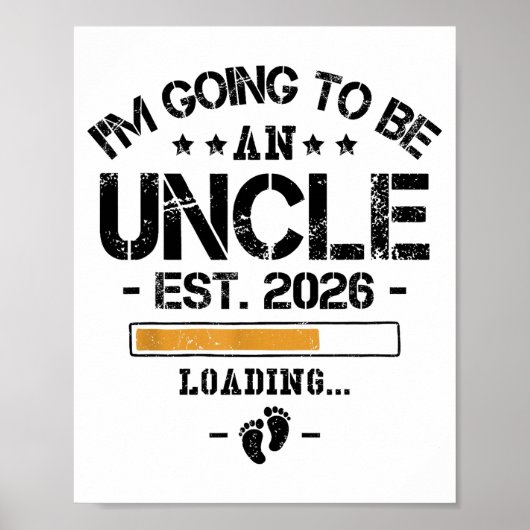 Poster I'm Going To Be An Uncle 2026 - New Baby Announcem (Devant)