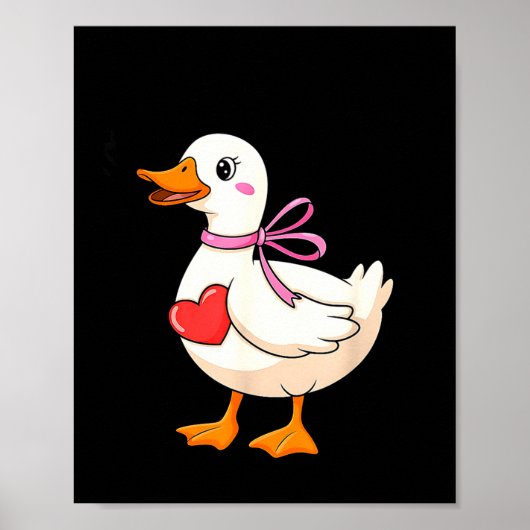 Poster I'm Goosey For You Coquette Valentine Goose  (Devant)