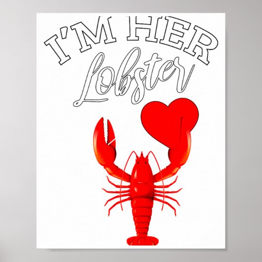 Poster Im Her Lobster Heart Couple Matching Gift Valentin (Devant)