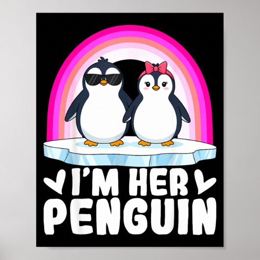 Poster I'm Her Penguin Matching Couple Valentine Love Hea (Devant)