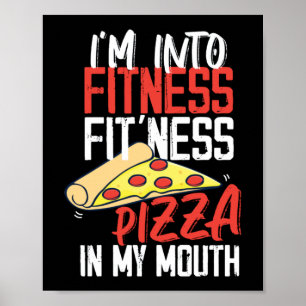 Poster Im In Fitness Pizza Dans Mon Entraînement Amusant