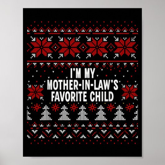 Poster I'm My Mother-in-law's Favorite Child Funny Christ (Devant)