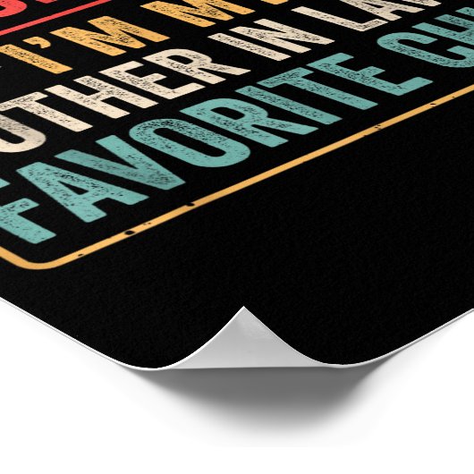 Poster I'm My Mother In Law's Favorite Child Funny Son In (Coin)