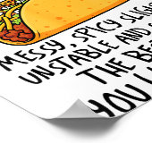 Poster I'm Not A Snack I'm A Full Street Taco Funny Quote (Coin)