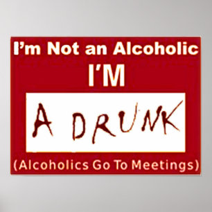 Poster I'm not an Alcoholic I'm a drunk "POSTER"