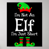 Poster I'm Not An Elf Im Just Short Funny Christmas Match (Devant)
