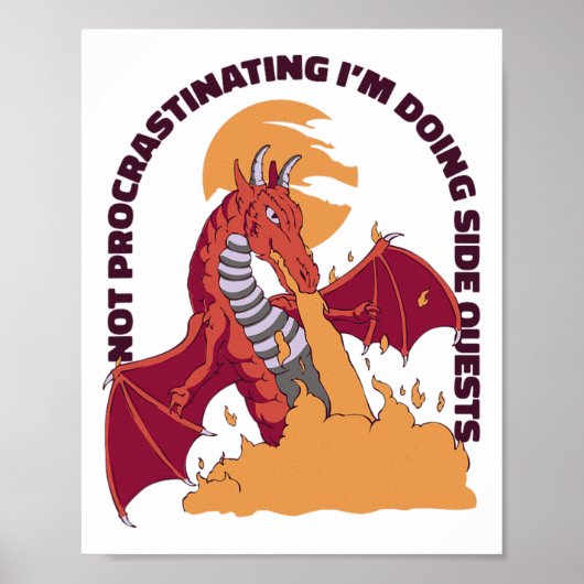 Poster I'm Not Procrastinating I'm Doing Side Quests - Rp (Devant)