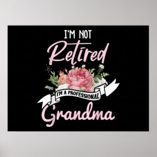 Poster I'm Not Retired I'm A Professional Grandma