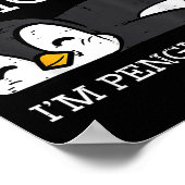 Poster Im Not Short Penguin Size Funny Height Joke Women  (Coin)