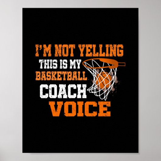 Poster I'm Not Yelling This Is My Sketll Coach Voice  (Devant)