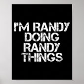 Poster I'm Randy Doing Randy Things Shirt Funny Christmas (Devant)