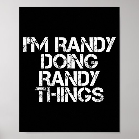 Poster I'm Randy Doing Randy Things Shirt Funny Christmas (Devant)