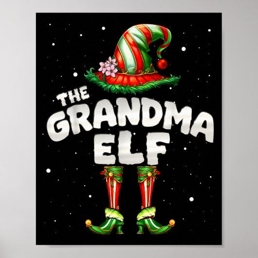 Poster I'm The Grandma Elf Family Matching Group Christma (Devant)