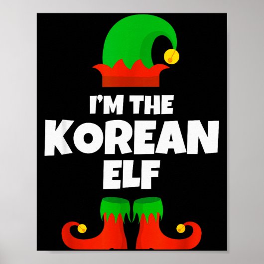 Poster I'm The Korean Elf Family Pajama Christmas Funny K (Devant)