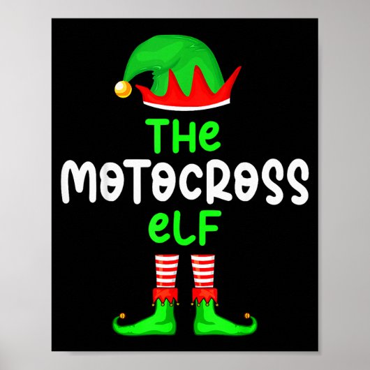 Poster I'm The Motocross Elf Dirt Bike Christmas Matching (Devant)