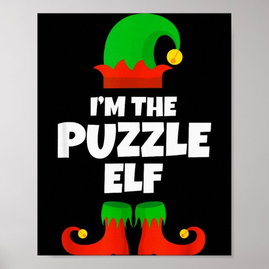 Poster I'm The Puzzle Elf Family Pajama Christmas Funny  (Devant)