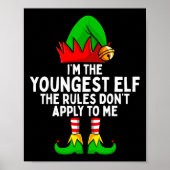 Poster I'm The Youngest Elf Matching Family Christmas (Devant)