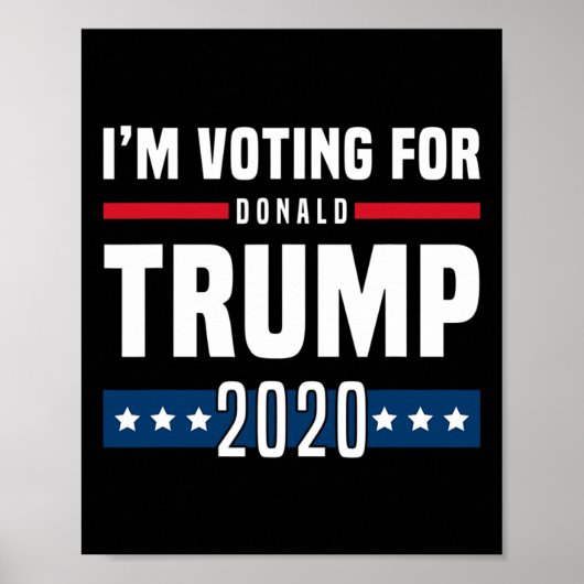 Poster I'm Voting For Trump Election (Devant)