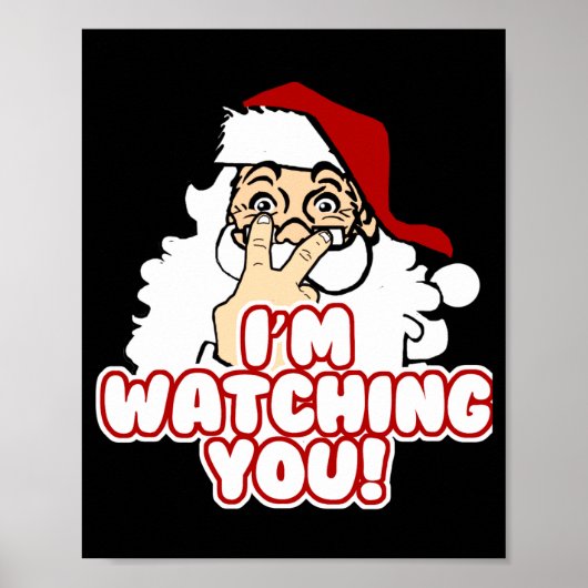 Poster Im Watching You Christmas Santa Claus (Devant)